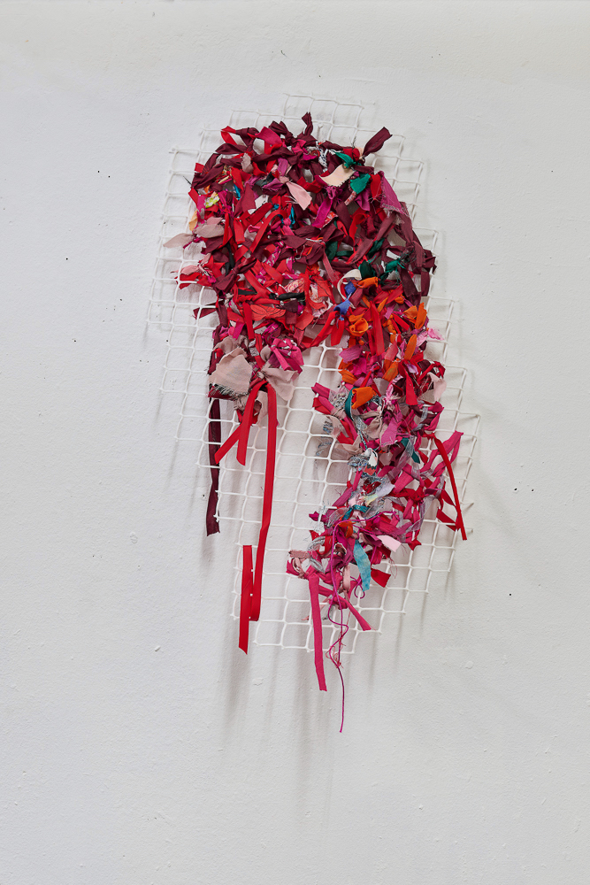 Bev Butkow_Its a skecth_2022_750 x 420 cm_Dressmaking scraps, plastic mesh_