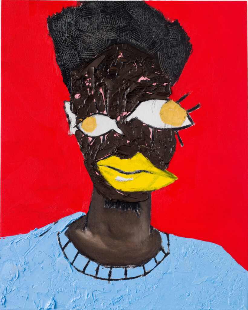 BLACK BOY FLY. Oil, charcoal and oil sticks on canvas. 90cm x 72cm. 2022